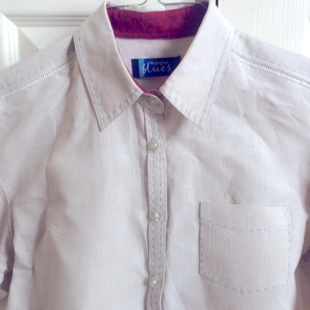 Wrangler Blues Button Down Western-Style Shirt